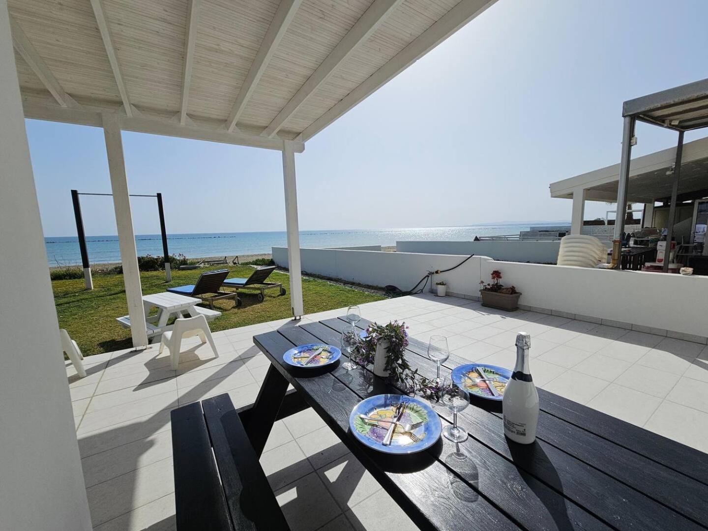 Ammos Beachfront Villa Paradise 拉纳卡 外观 照片